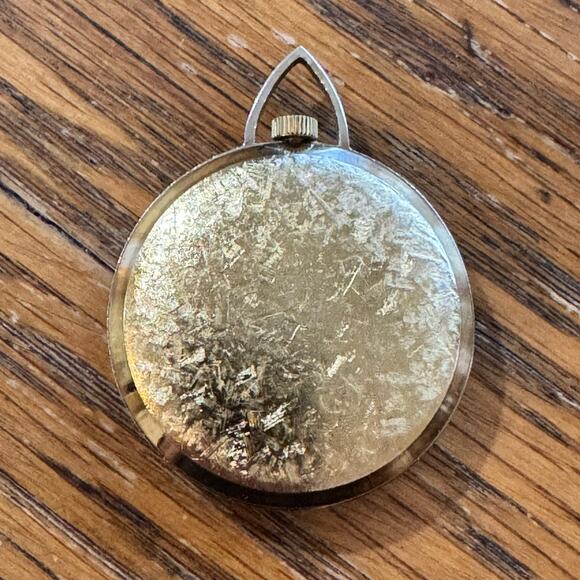 VTG Bradley Pendant Watch Gold Tone Mechanical Movement Swiss Made - Picture 13 of 16